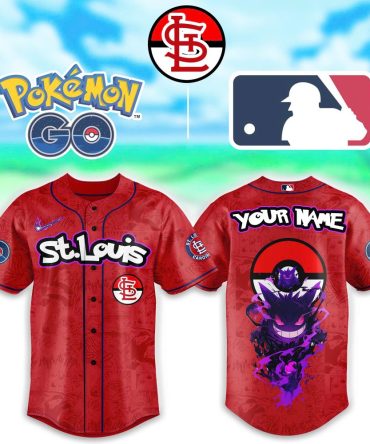 Custom St. Louis Baseball Jersey - Pokémon Go Edition With Gengar Design