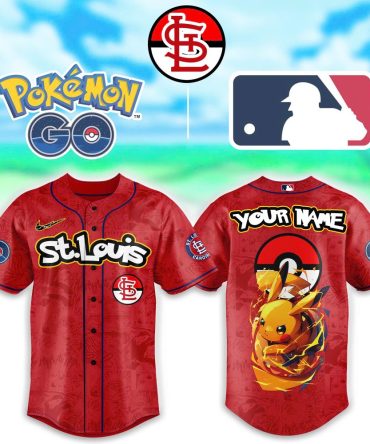 Custom St. Louis Baseball Jersey - Pokémon Go Pikachu Design , Personalized Fan Gear