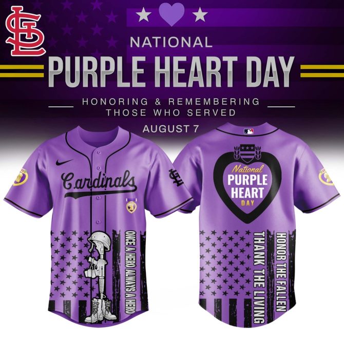 Honor Veterans: Purple Heart Day Cardinals Jersey - Limited Edition Tribute Apparel