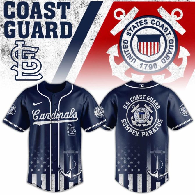 Coast Guard Cardinals Jersey - Patriotic Design, Premium Quality, Perfect Gift!