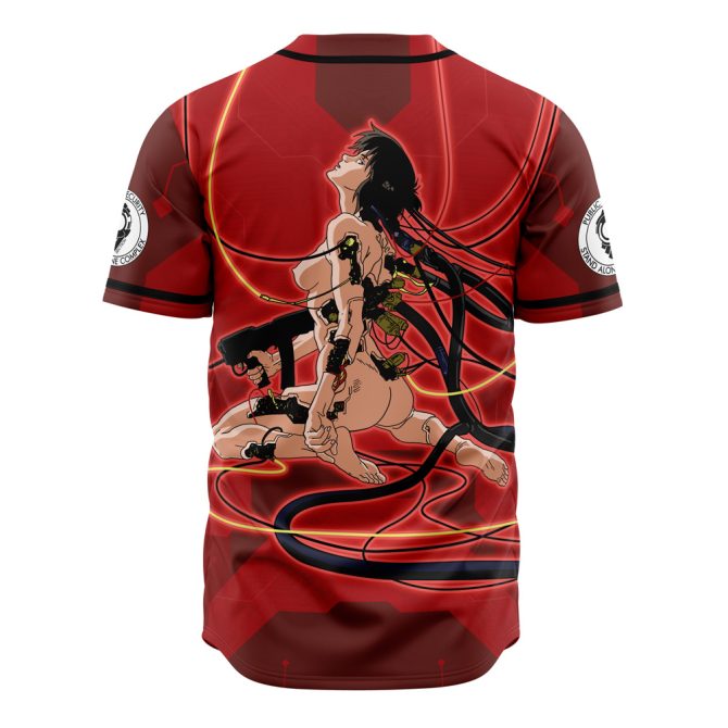 Ghost In The Shell Red Baseball Jersey - Stylish Anime Fan Apparel For Men & Women - Image 3
