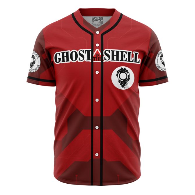 Ghost In The Shell Red Baseball Jersey - Stylish Anime Fan Apparel For Men & Women