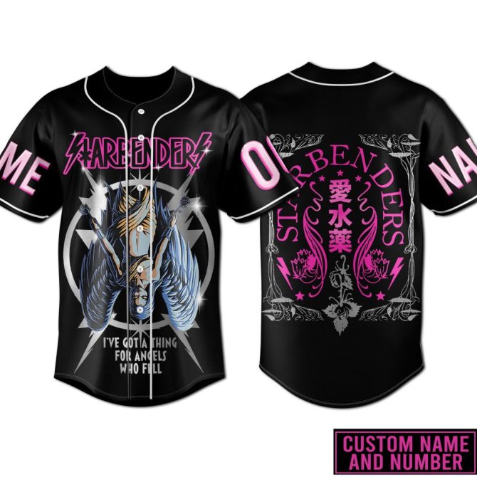 Custom Starbenders Jersey - Personalized Name & Number, Striking Angel Design, Unique Gift