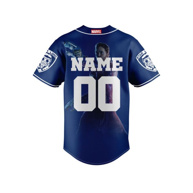 Custom Star-Lord Baseball Jersey - Personalized Name & Number - Perfect Gift For Marvel Fans - Image 2