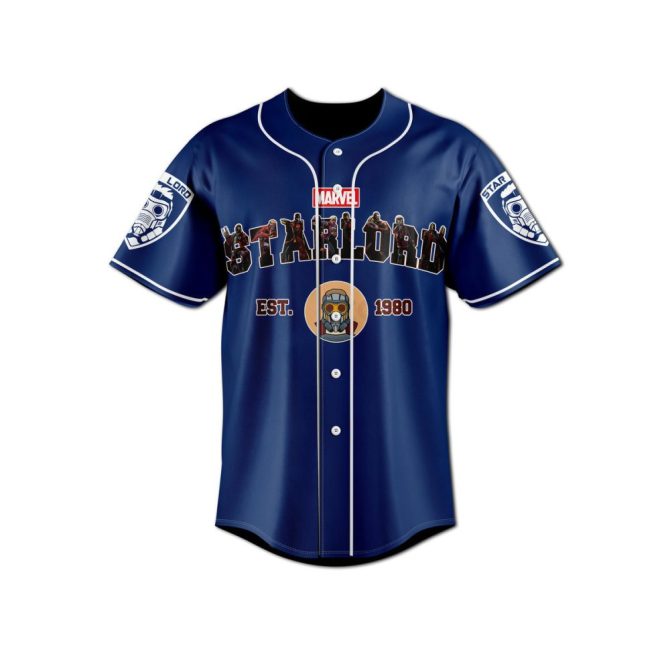 Custom Star-Lord Baseball Jersey - Personalized Name & Number - Perfect Gift For Marvel Fans - Image 3