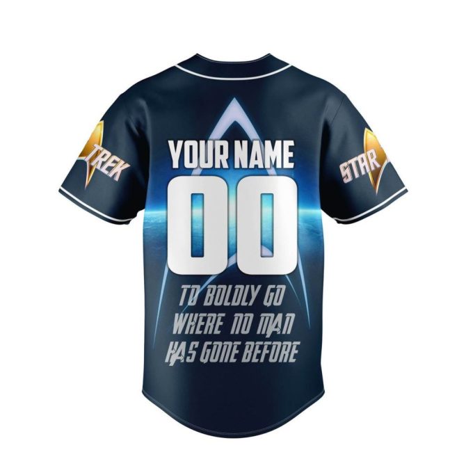 Custom Starfleet Baseball Jersey - Personalize With Your Name & Number – Perfect Gift For Star Trek Fans! - Image 3