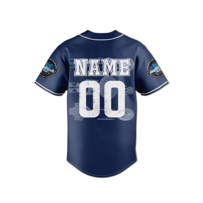 Custom Star Fleet Baseball Jersey – Personalize Name & Number, Sci-Fi Fan Gift - Image 3