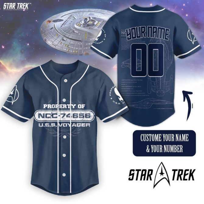 Custom Star Trek U.S.S. Voyager Jersey – Personalize Name & Number, Perfect Gift For Fans