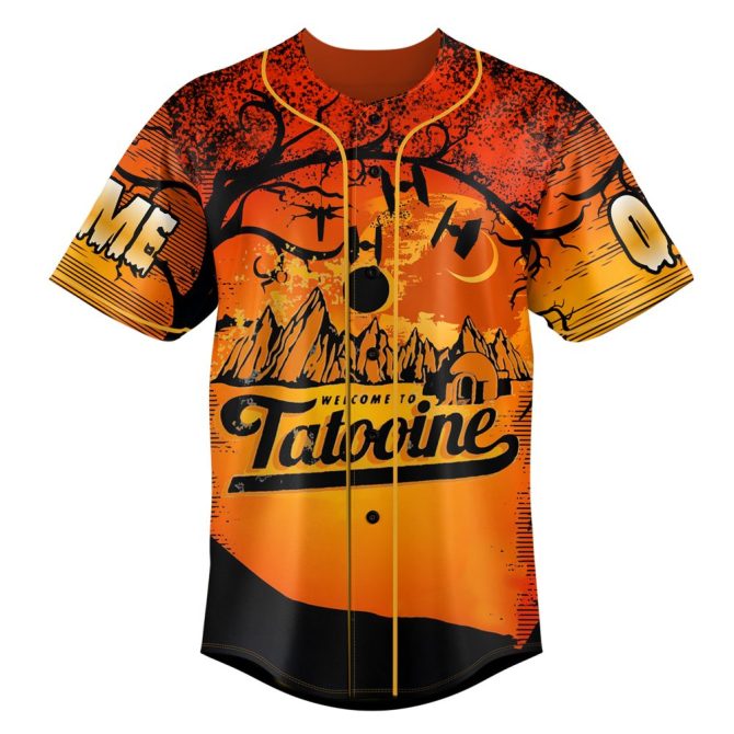 Custom Star Wars Tatooine Baseball Jersey - Personalize Name & Number - Unique Sci-Fi Fan Gift - Image 2