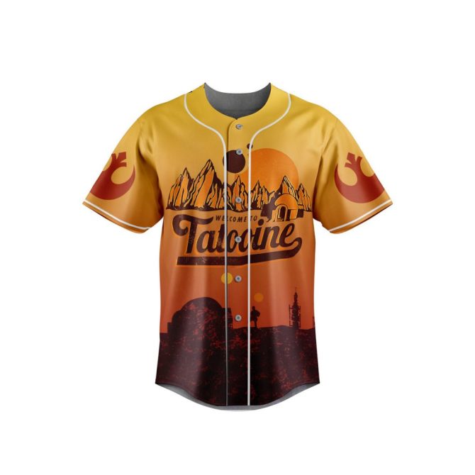 Custom Tatooine Baseball Jersey - Personalize Name & Number - Unique Galaxy Design - Image 2