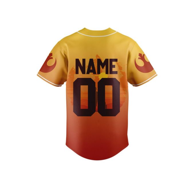 Custom Tatooine Baseball Jersey - Personalize Name & Number - Unique Galaxy Design - Image 3