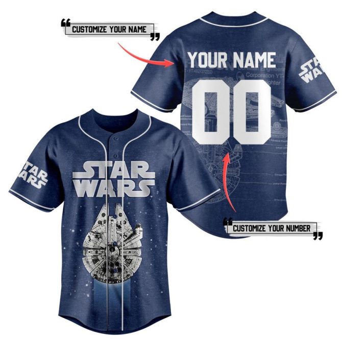 Customize Your Star Wars Baseball Jersey – Add Your Name & Number!