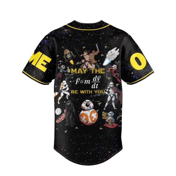 Custom Star Wars Baseball Jersey - Add Your Name & Number - Unique Galactic Design - Image 3