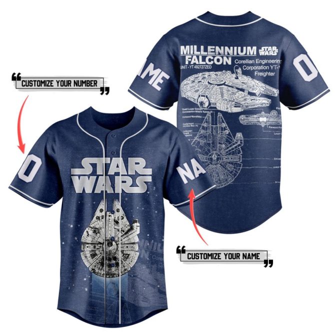 Personalized Star Wars Millennium Falcon Jersey - Customize Name & Number