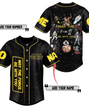 Custom Star Wars Baseball Jersey - Add Your Name & Number - Unique Galactic Design