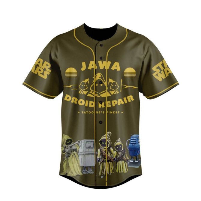 Custom Star Wars Jawa Droid Repair Jersey - Personalize Your Name & Number - Perfect For Fans! - Image 2