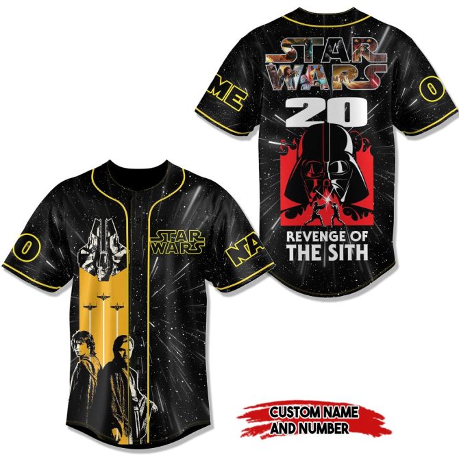 Custom Star Wars Jersey - Revenge Of The Sith Design , Add Your Name & Number! - Image 2