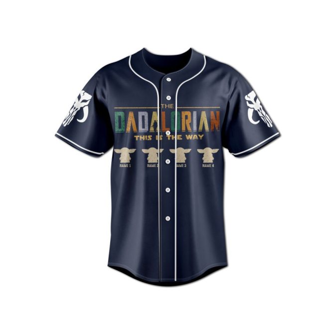 Custom 'Dadlorian' Baseball Jersey - Personalized Kids' Names - Perfect Gift For Star Fans! - Image 2