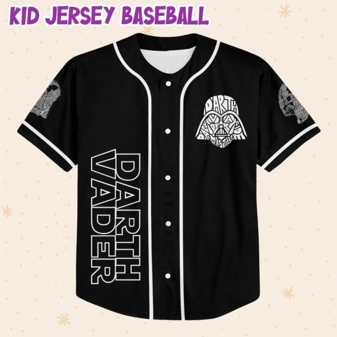 Custom Darth Vader Baseball Jersey - Personalized Name & Number For Kids/Adults - Image 3