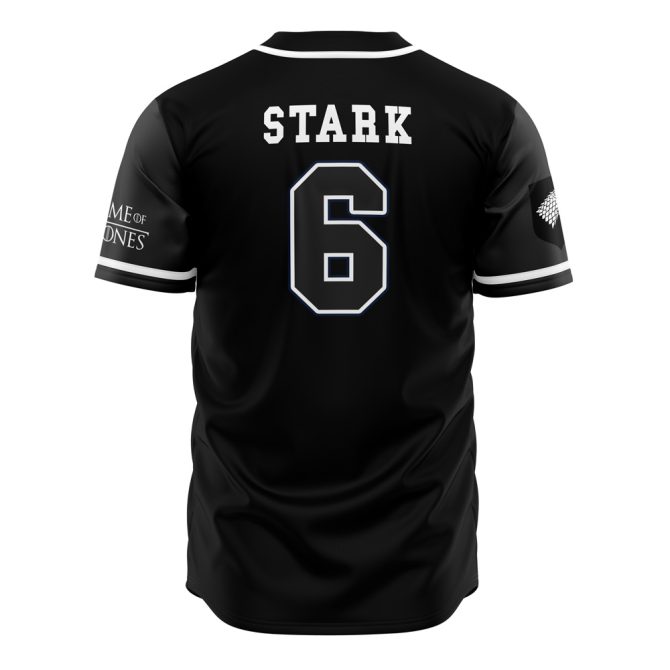 Game Of Thrones Stark Baseball Jersey - Premium Black Fan Apparel For Men & Women - Image 2