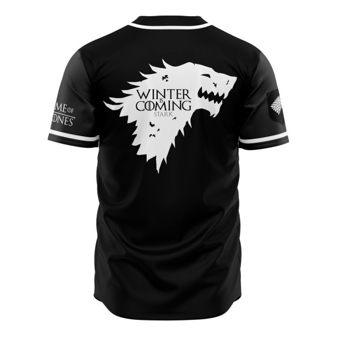Game Of Thrones Stark Baseball Jersey - Black Wolf Winterfell Fan Gear - Image 2