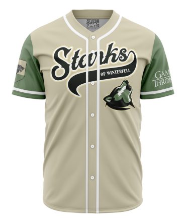 Game Of Thrones Stark Baseball Jersey - Winterfell Wolf Design, Unisex, Sporty Style