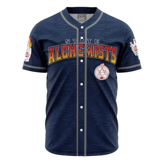 Anime-Inspired State Alchemists Baseball Jersey – Unique Design & Comfortable Fit