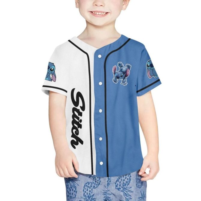 Customizable Stitch Baseball Jersey For Kids/Youth/Adults - Add Name & Number! - Image 5