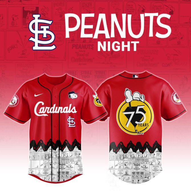 Limited Edition Cardinals X Peanuts 75Th Anniversary Jersey – Celebrate In Style!
