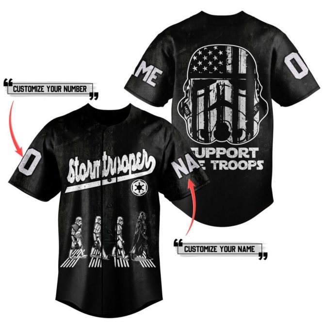 Custom Stormtrooper Jersey - Personalize Your Name & Number - Support Our Troops Design