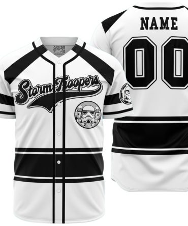 Custom Stormtrooper Baseball Jersey - Personalized Name & Number - Stylish Sci-Fi Apparel