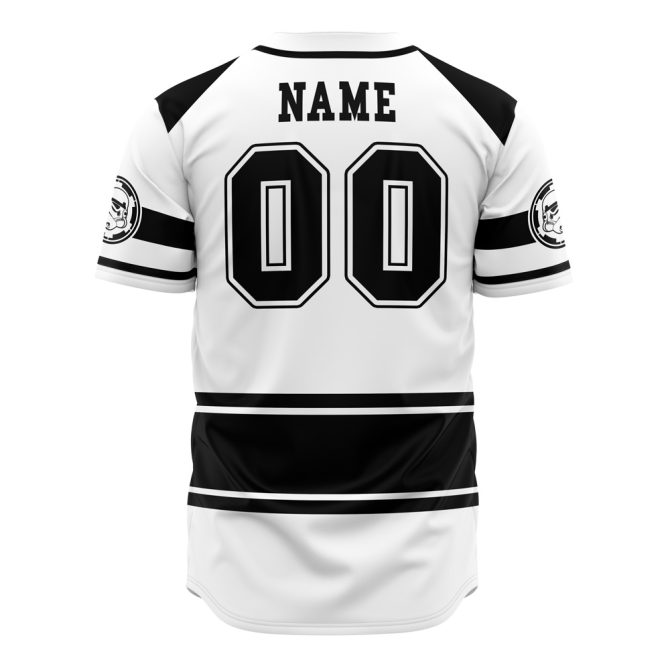 Custom Stormtrooper Baseball Jersey - Personalized Name & Number - Stylish Sci-Fi Apparel - Image 3