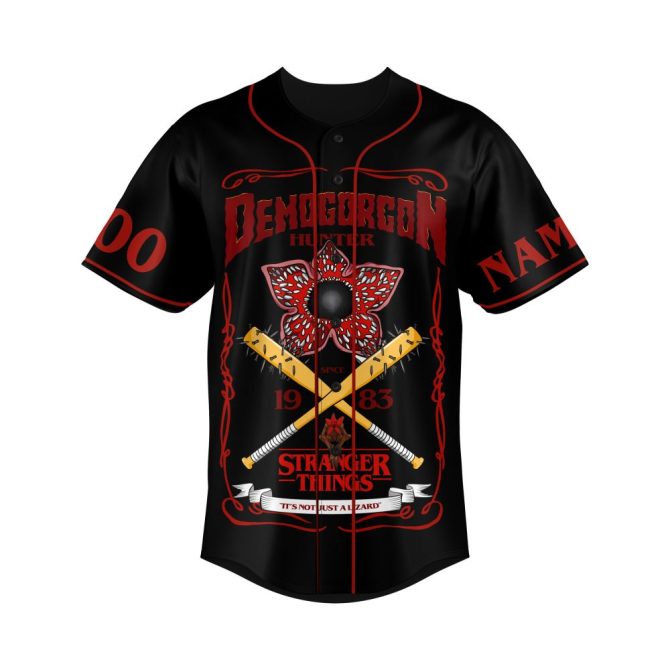 Custom Stranger Things Demogorgon Baseball Jersey – Personalize Name & Number - Image 2