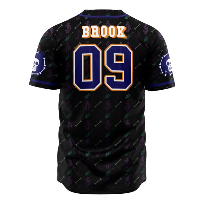 Anime-Inspired Straw Hat Pirate Baseball Jersey - Unique Black Skull Design - Image 3