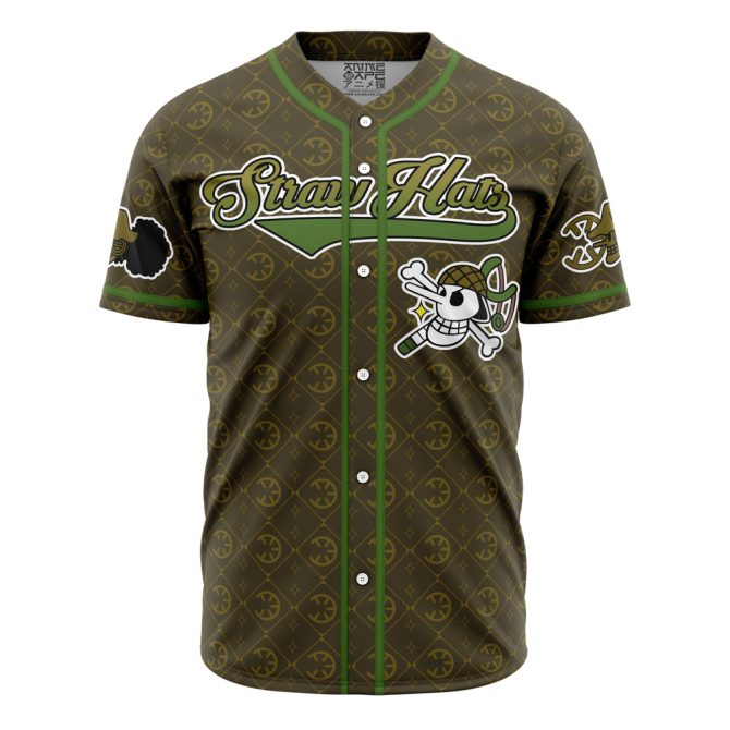 Stylish Anime-Inspired Straw Hat Baseball Jersey - Unisex, Comfortable & Trendy Design