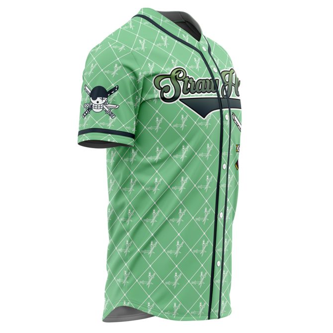 Customizable Green Baseball Jersey - Straw Hat Pirate Theme - Perfect For Anime Fans! - Image 4