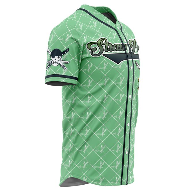 Stylish Green Anime Baseball Jersey - Lightweight, Breathable Sportswear For Fans - Image 2