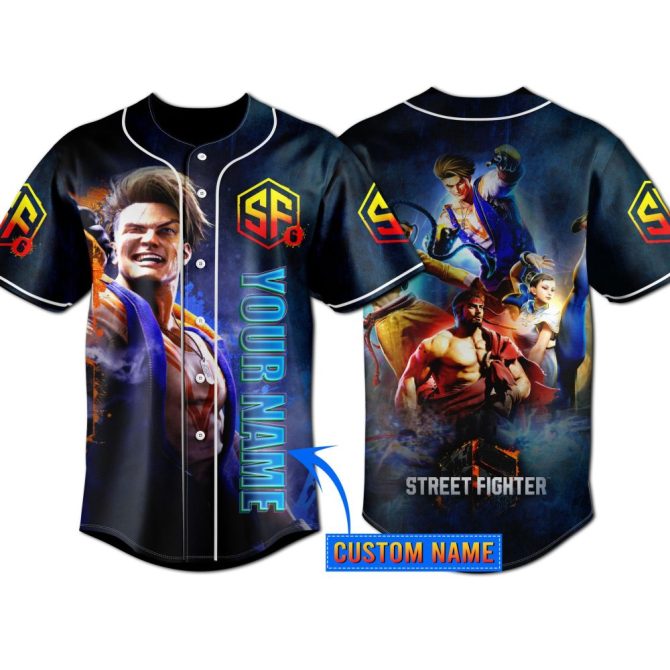 Custom Street Fighter Jersey – Personalized Game Fan Apparel For Gamers