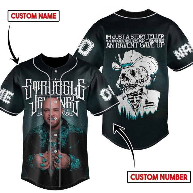 Custom Struggle Jennings Jersey - Unique Graphic Tee With Personal Name & Number