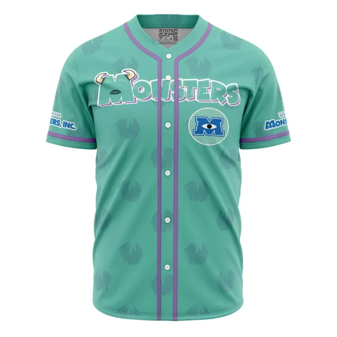 Monsters Inc Baseball Jersey - Stylish Green Unisex Sports Shirt For Fans