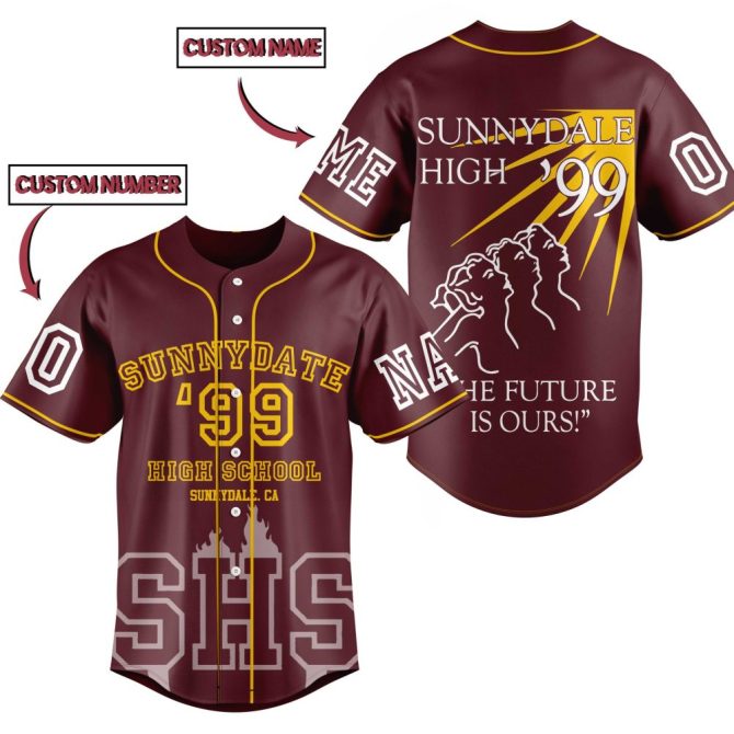 Custom Sunnydate High School Baseball Jersey - Personalize Name & Number