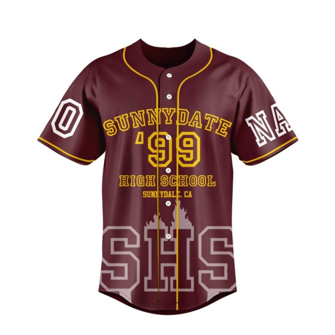 Custom Sunnydate High School Baseball Jersey - Personalize Name & Number - Image 2