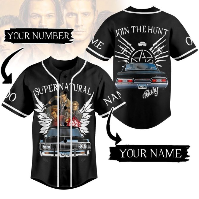 Supernatural Custom Jersey - Personalize With Name & Number, Join The Hunt!