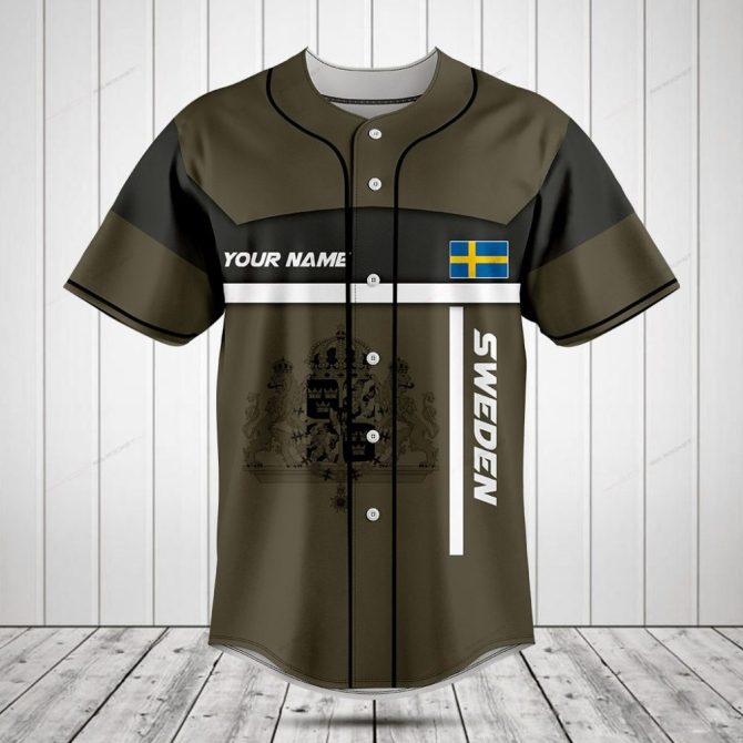 Custom Sweden Baseball Jersey - Personalize Your Name & Number - Premium Quality Sportswear