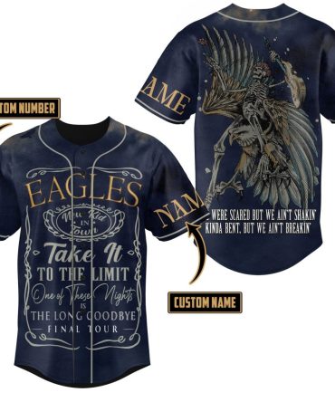 Custom Eagles Final Tour Baseball Jersey – Personalized Name & Number, Unique Rock Band Shirt