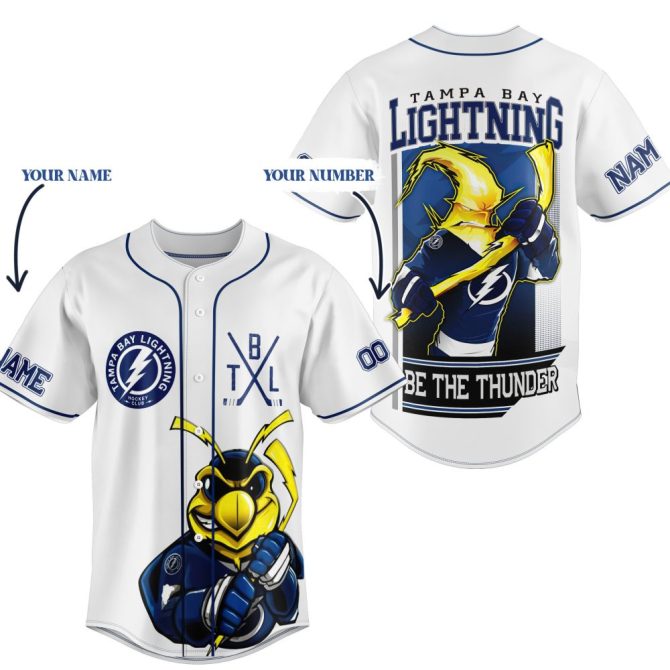 Custom Tampa Bay Lightning Jersey - Personalized Name & Number - Be The Thunder!