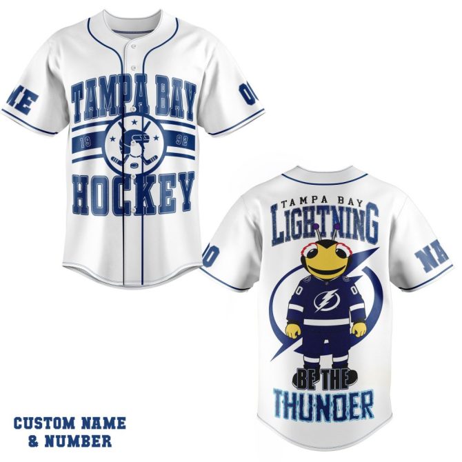 Custom Tampa Bay Lightning Hockey Jersey - Personalize Name & Number - Be The Thunder!