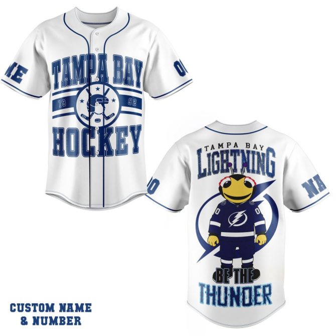 Custom Tampa Bay Lightning Hockey Jersey – Personalize Name & Number – Be The Thunder!