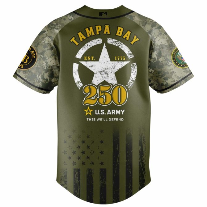 Celebrate U.S. Army'S 250Th With Tampa Bay Rays Camouflage Jersey - Limited Edition! - Image 3