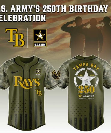 Celebrate U.S. Army'S 250Th With Tampa Bay Rays Camouflage Jersey - Limited Edition!
